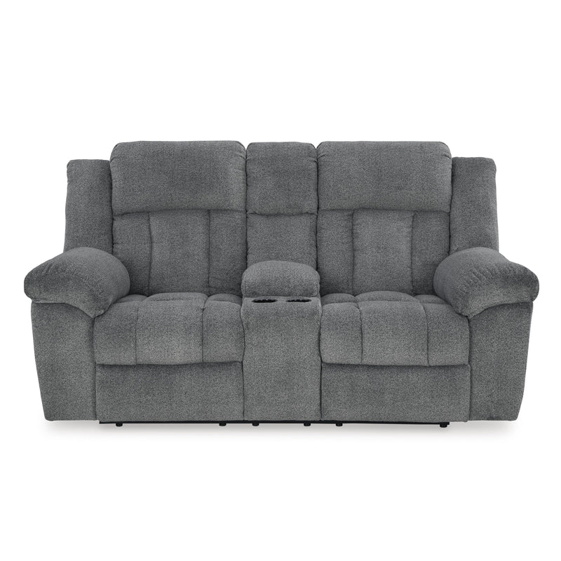 Signature Design by Ashley Tip-Off Power Reclining Fabric Loveseat with Console 6930418 IMAGE 3