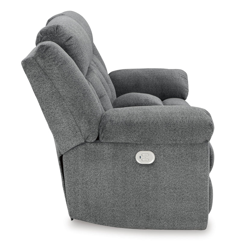 Signature Design by Ashley Tip-Off Power Reclining Fabric Loveseat with Console 6930418 IMAGE 4