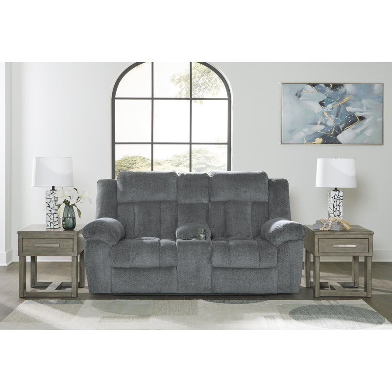 Signature Design by Ashley Tip-Off Power Reclining Fabric Loveseat with Console 6930418 IMAGE 6