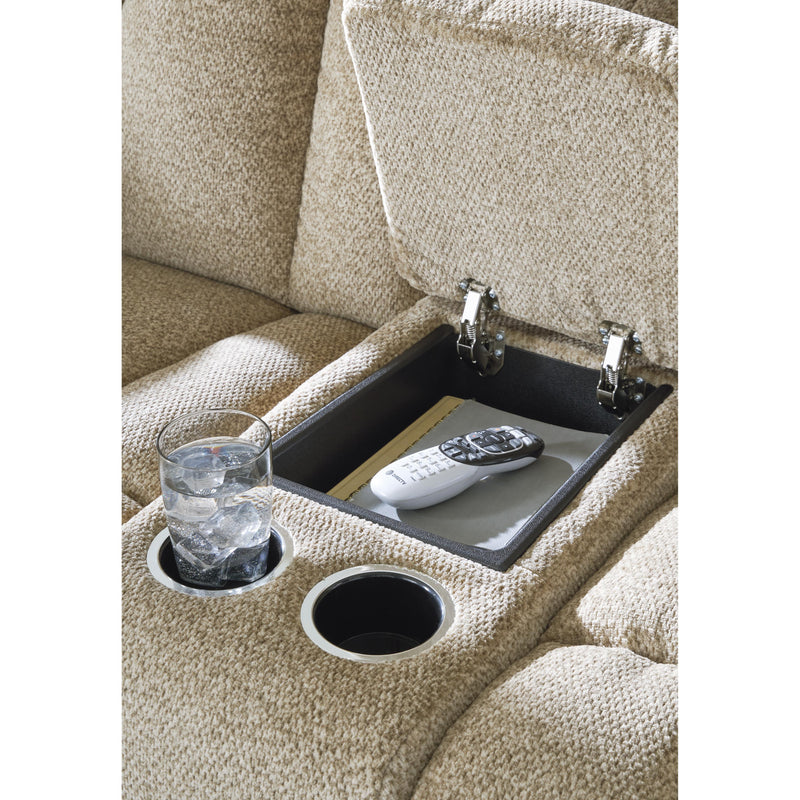 Signature Design by Ashley Tip-Off Power Reclining Fabric Loveseat with Console 6930518 IMAGE 9