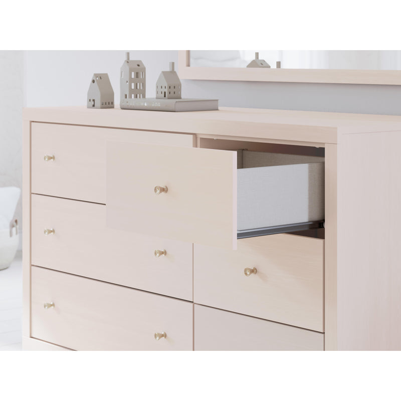 Signature Design by Ashley Wistenpine 6-Drawer Dresser with Mirror B1323-221/B1323-36 IMAGE 7