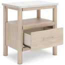  Signature Design by Ashley Cadmori B2615-91 One Drawer Night Stand IMAGE 2