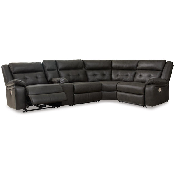 Signature Design by Ashley Mackie Pike Power Reclining Leather Match 5 pc Sectional U4330558/U4330557/U4330577/U4330531/U4330562 IMAGE 1