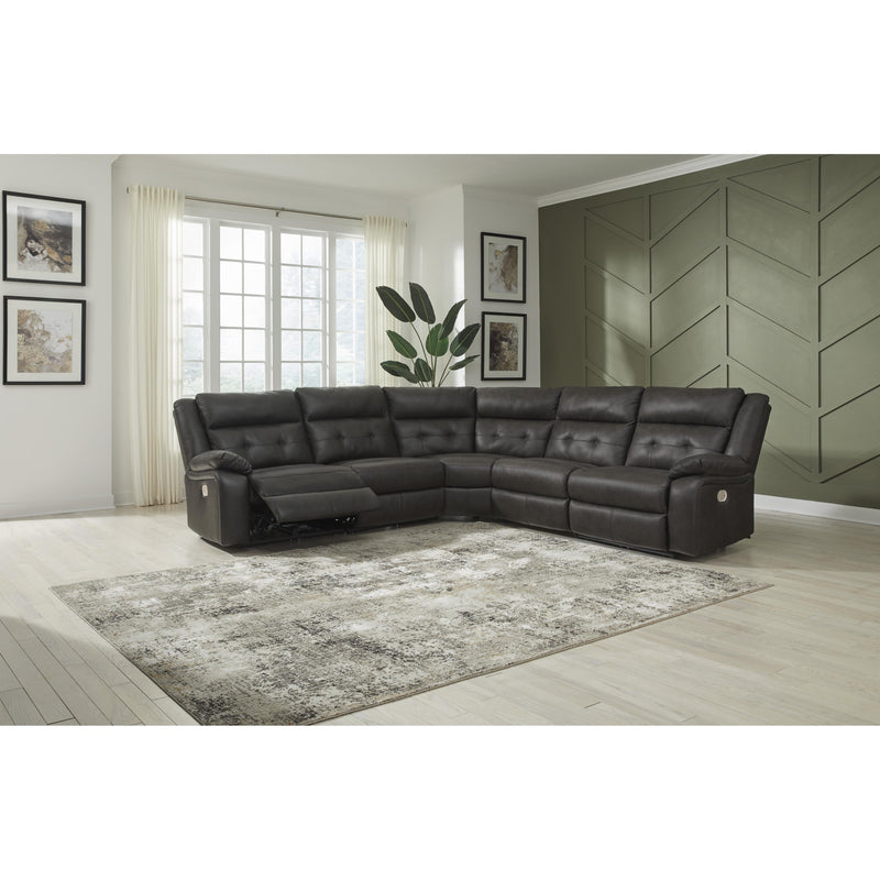 Signature Design by Ashley Mackie Pike Power Reclining Leather Match 5 pc Sectional U4330558/U4330531/U4330577/U4330546/U4330562 IMAGE 3