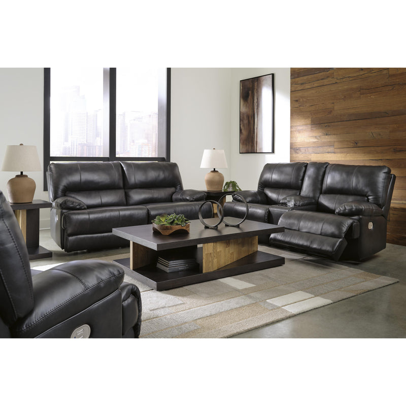 Signature Design by Ashley Mountainous Power Reclining Leather Match Loveseat with Console U6580118 IMAGE 14