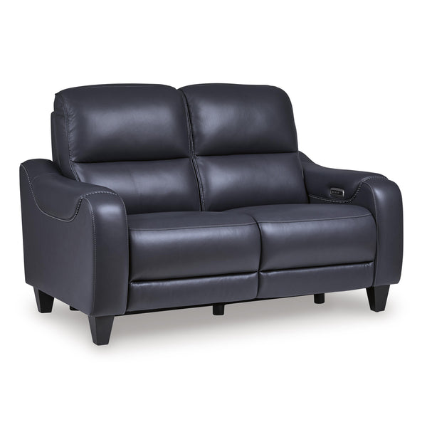 Signature Design by Ashley Mercomatic Power Reclining Leather Match Loveseat U7531114 IMAGE 1