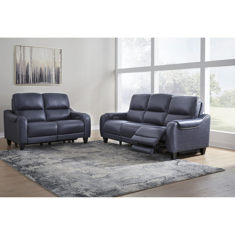 Signature Design by Ashley Mercomatic Power Reclining Leather Match Loveseat U7531114 IMAGE 9