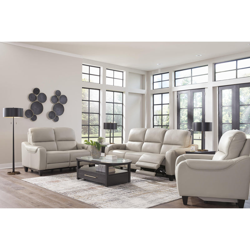 Signature Design by Ashley Mercomatic Power Reclining Leather Match Loveseat U7531214 IMAGE 12