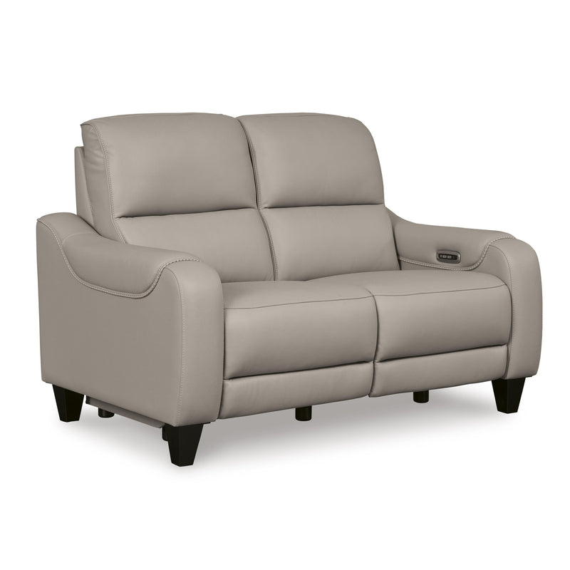 Signature Design by Ashley Mercomatic Power Reclining Leather Match Loveseat U7531214 IMAGE 1