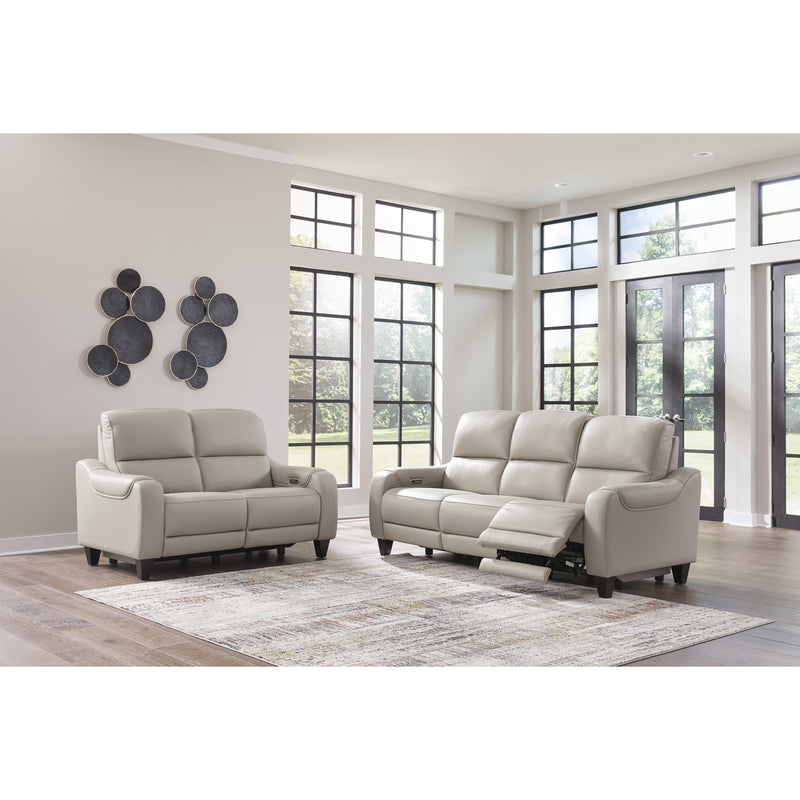 Signature Design by Ashley Mercomatic Power Reclining Leather Match Loveseat U7531214 IMAGE 7