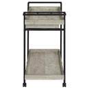 Coaster Furniture Ventura 181005 2-Tier Bar Cart with Storage Drawer - Grey Driftwood IMAGE 5