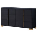  Coaster Furniture Marceline 222833 6-Drawer Dresser - Black IMAGE 4