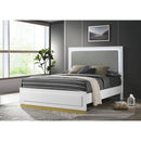  Coaster Furniture Caraway 224771KE Wood Eastern King LED Panel Bed - White IMAGE 2