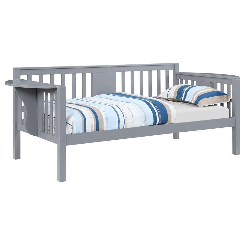 Coaster Furniture Bethany 300838 Wood Twin Daybed with Drop-Down Tables - Grey IMAGE 1