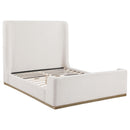  Coaster Furniture Nala 302046KE Upholstered Eastern King Sleigh Bed - Cream IMAGE 3