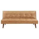 Coaster Furniture Jenson 360234 Upholstered Tufted Convertible Sofa Bed - Saddle Brown IMAGE 5