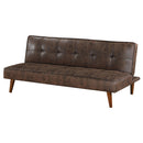  Coaster Furniture Jenson 360237 Upholstered Tufted Convertible Sofa Bed - Dark Coffee IMAGE 6