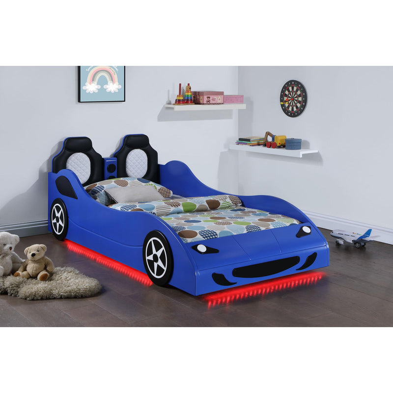 Coaster Furniture Cruiser 400478 Car Themed Twin Bed with Underglow Lights - Blue IMAGE 6