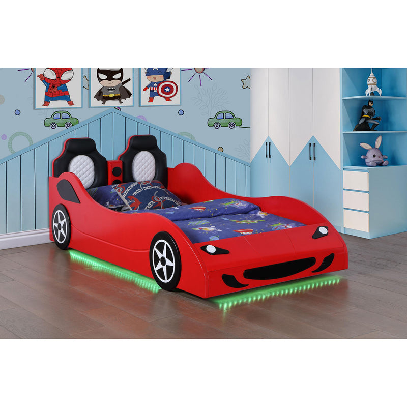 Coaster Furniture Cruiser 400479 Car Themed Twin Bed with Underglow Lights - Red IMAGE 5