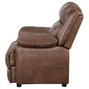  Coaster Furniture Ellington 508283 Upholstered Padded Arm Accent Chair - Dark Brown IMAGE 4