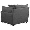  Coaster Furniture Sasha 551681-SET 6 pc Upholstered Modular Sectional - Barely Black IMAGE 16