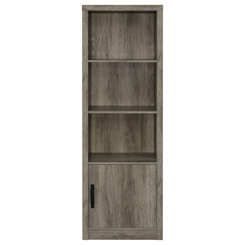 Coaster Furniture Burke 707726 3-Shelf Media Tower with Storage Cabinet - Grey Driftwood IMAGE 4