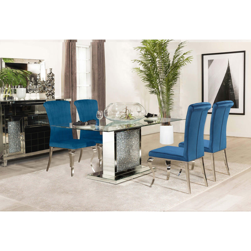 Coaster Furniture Marilyn Dining Table with Glass Top and Pedestal Base 115571N IMAGE 6