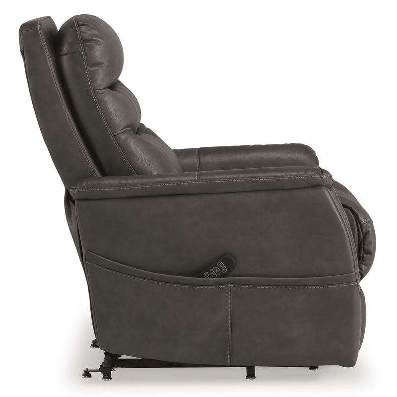 Signature Design by Ashley Strawbill Power Leather Look Recliner 6390912 IMAGE 5