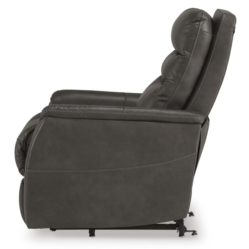 Signature Design by Ashley Strawbill Power Leather Look Recliner 6390912 IMAGE 6