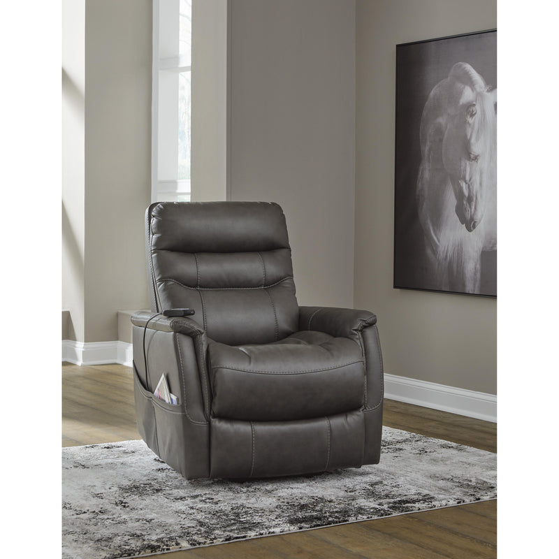 Signature Design by Ashley Strawbill Power Leather Look Recliner 6390912 IMAGE 8