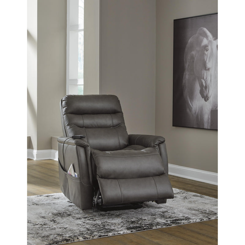 Signature Design by Ashley Strawbill Power Leather Look Recliner 6390912 IMAGE 9