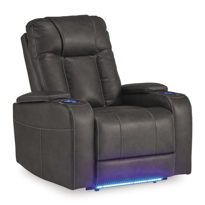 Signature Design by Ashley Feazada Power Rocker Leather Look Recliner 6620513 IMAGE 2