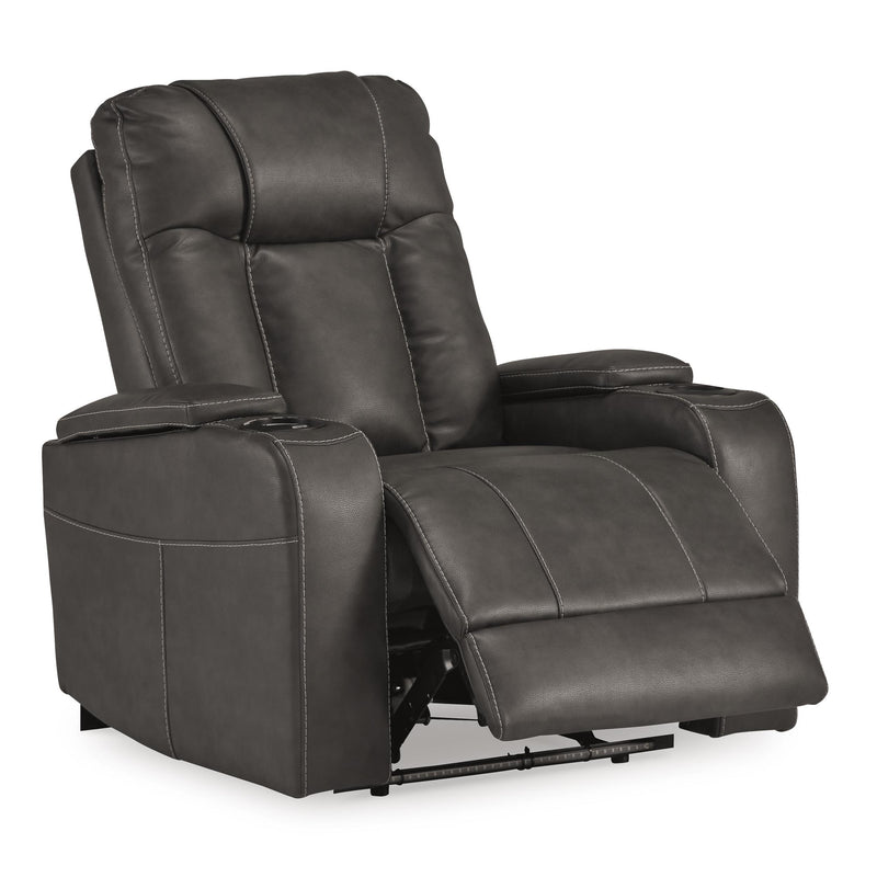 Signature Design by Ashley Feazada Power Rocker Leather Look Recliner 6620513 IMAGE 3