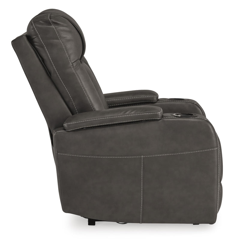 Signature Design by Ashley Feazada Power Rocker Leather Look Recliner 6620513 IMAGE 5