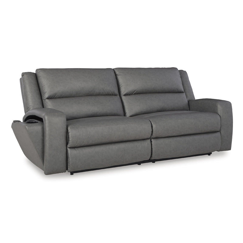 Benchcraft Brixworth Reclining Leather Look Sofa 6910681 IMAGE 2