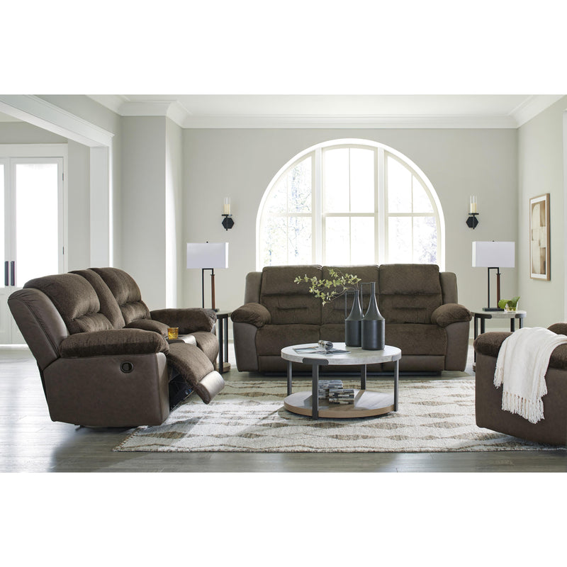 Benchcraft Dorman Reclining Fabric and Leather Look Sofa 9460888 IMAGE 11