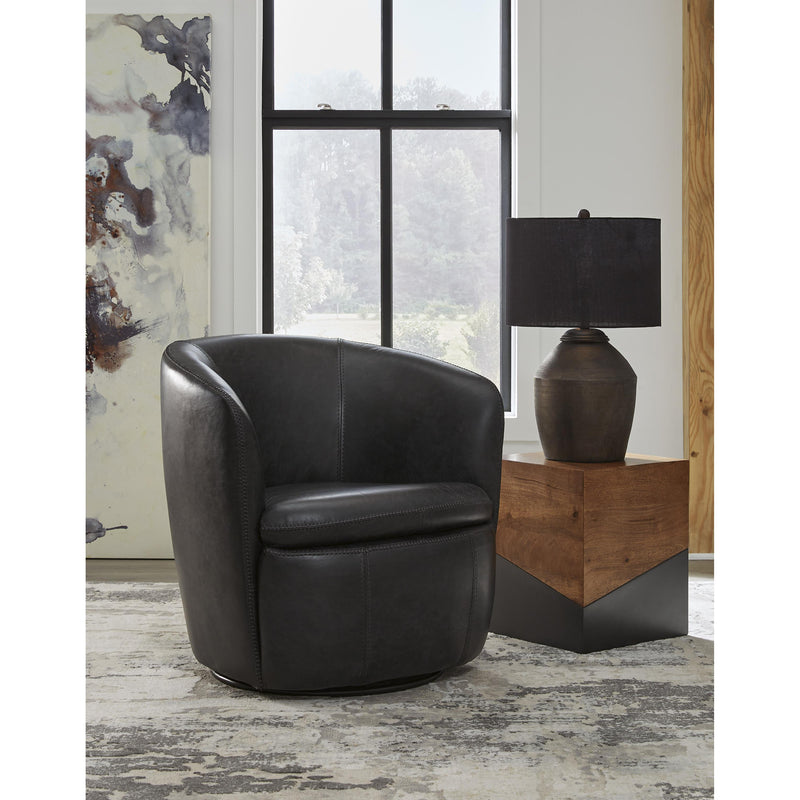 Signature Design by Ashley Kierreys Swivel Leather Accent Chair A3000702 IMAGE 4