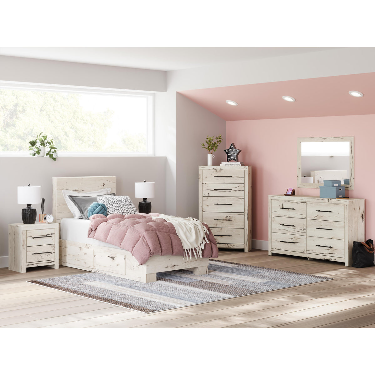 Signature Design by Ashley Lawroy B2310B23 Twin Panel Bed with Storage