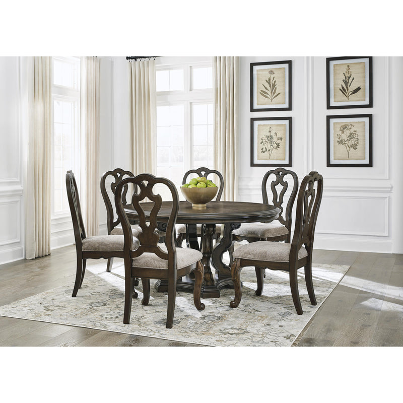 Signature Design by Ashley Round Maylee Dining Table with Pedestal Base D947-50B/D947-50T IMAGE 10