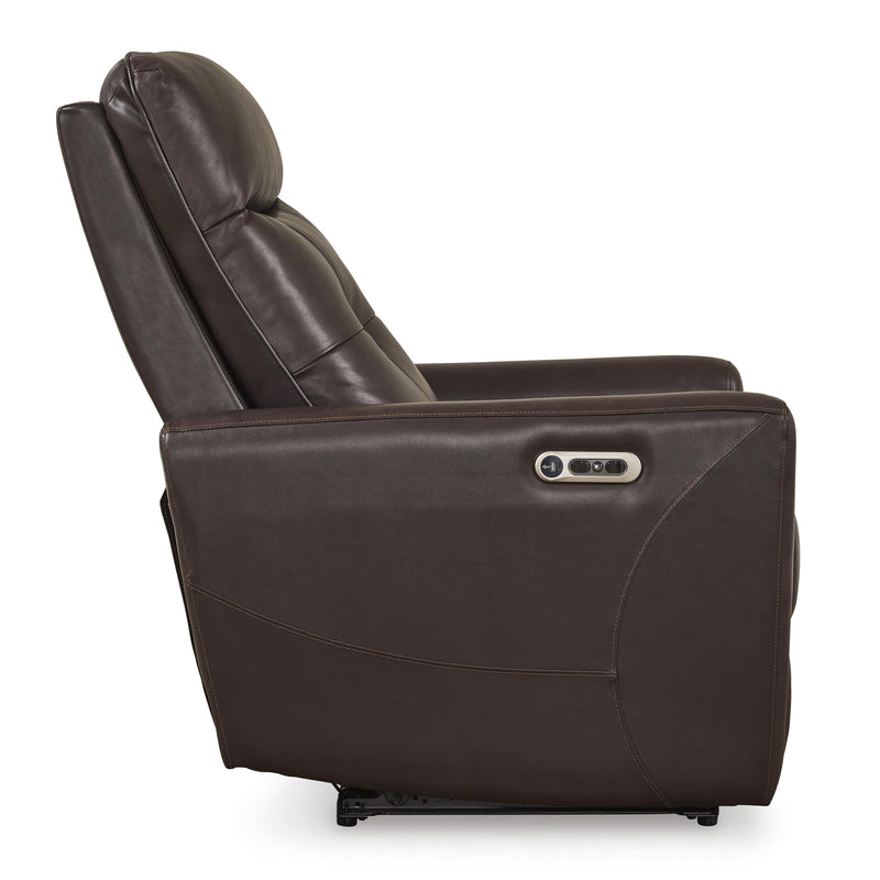 Signature Design by Ashley Pisgham Power Leather Match Recliner U1050013 IMAGE 4