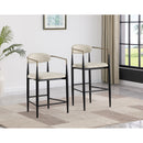  Coaster Furniture Tina 121187 Fabric Upholstered Bar Chair - Beige IMAGE 10