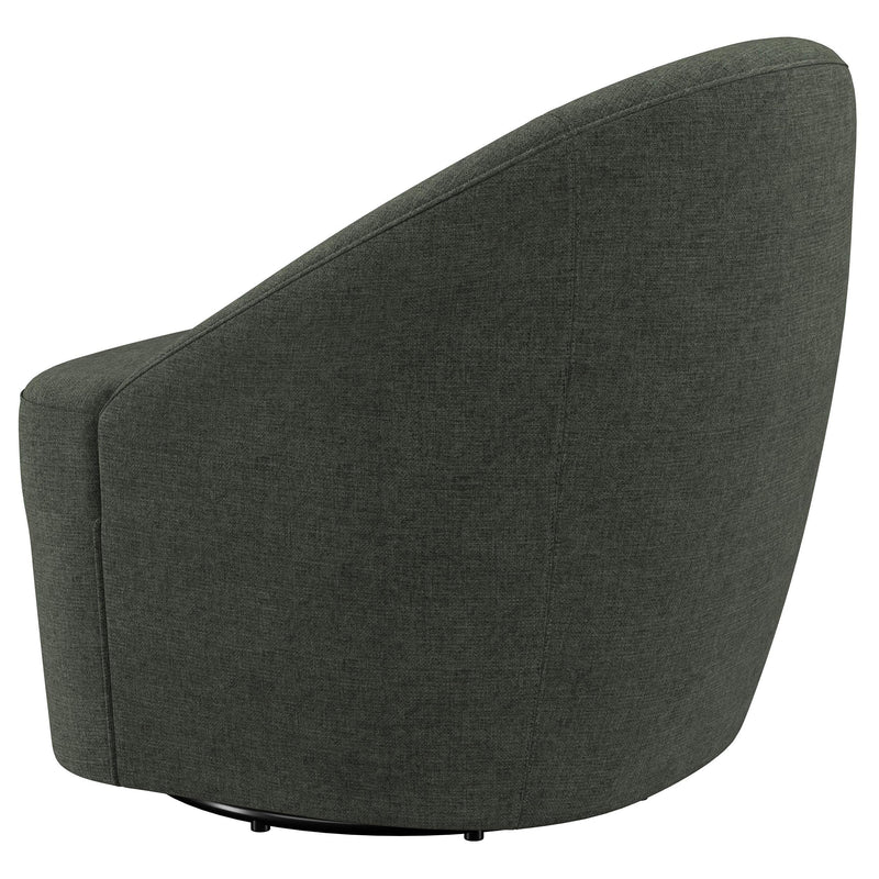 Coaster Furniture Leon 903075 Upholstered Barrel Accent Swivel Chair - Hunter Green IMAGE 5