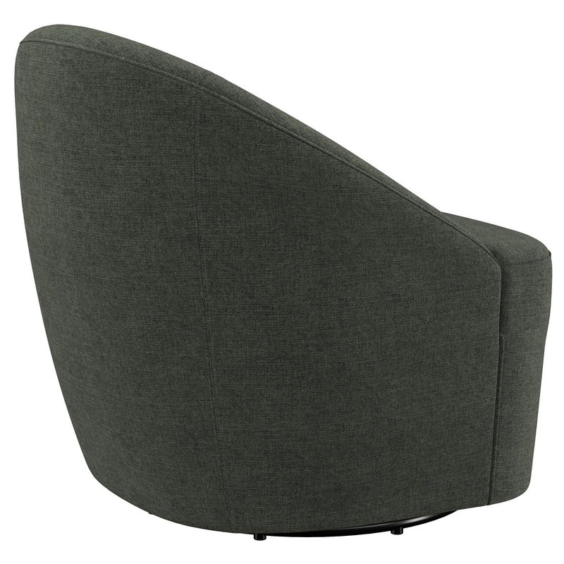 Coaster Furniture Leon 903075 Upholstered Barrel Accent Swivel Chair - Hunter Green IMAGE 7