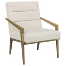  Coaster Furniture Kirra 903143 Upholstered Metal Arm Accent Chair - Cream IMAGE 1