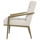  Coaster Furniture Kirra 903143 Upholstered Metal Arm Accent Chair - Cream IMAGE 4