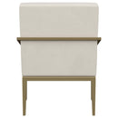  Coaster Furniture Kirra 903143 Upholstered Metal Arm Accent Chair - Cream IMAGE 6