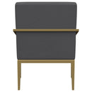  Coaster Furniture Kirra 903144 Upholstered Metal Arm Accent Chair - Dark Grey IMAGE 6