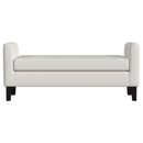  Coaster Furniture Rex 910260 Fabric Upholstered Accent Bench with Armrests - Vanilla IMAGE 2