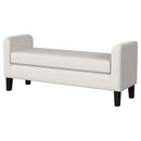  Coaster Furniture Rex 910260 Fabric Upholstered Accent Bench with Armrests - Vanilla IMAGE 3