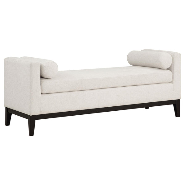 Coaster Furniture Rosie 910270 Upholstered Accent Bench with Raised Arms and Pillows - Vanilla IMAGE 1